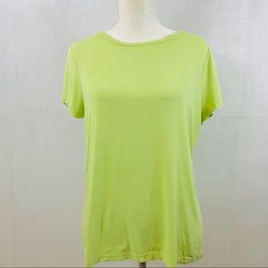 Talbots Petites Lime Green Stretch Shirt